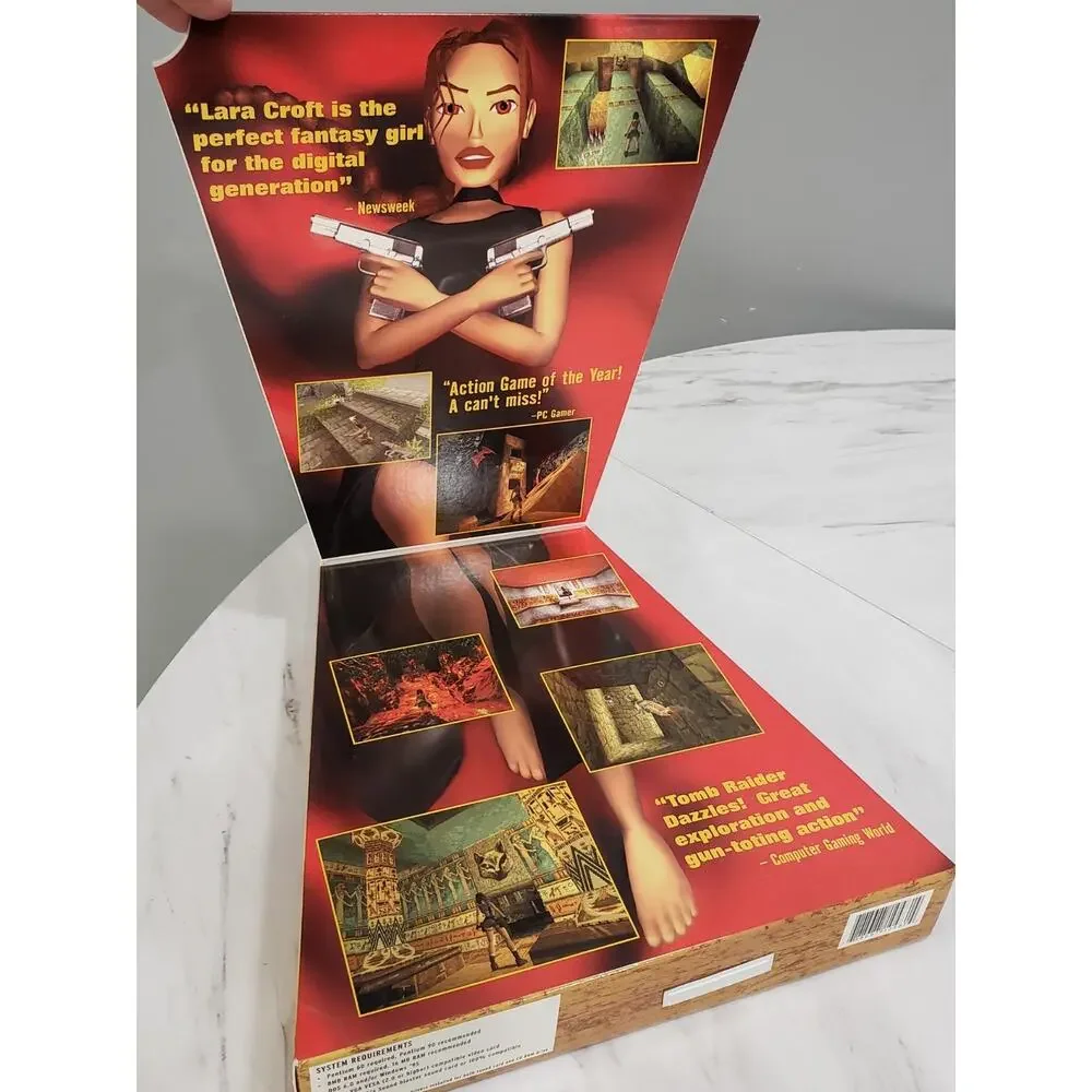 Tomb Raider Gold Trapezoid Big Box Sealed 1998‎ PC CD Rom